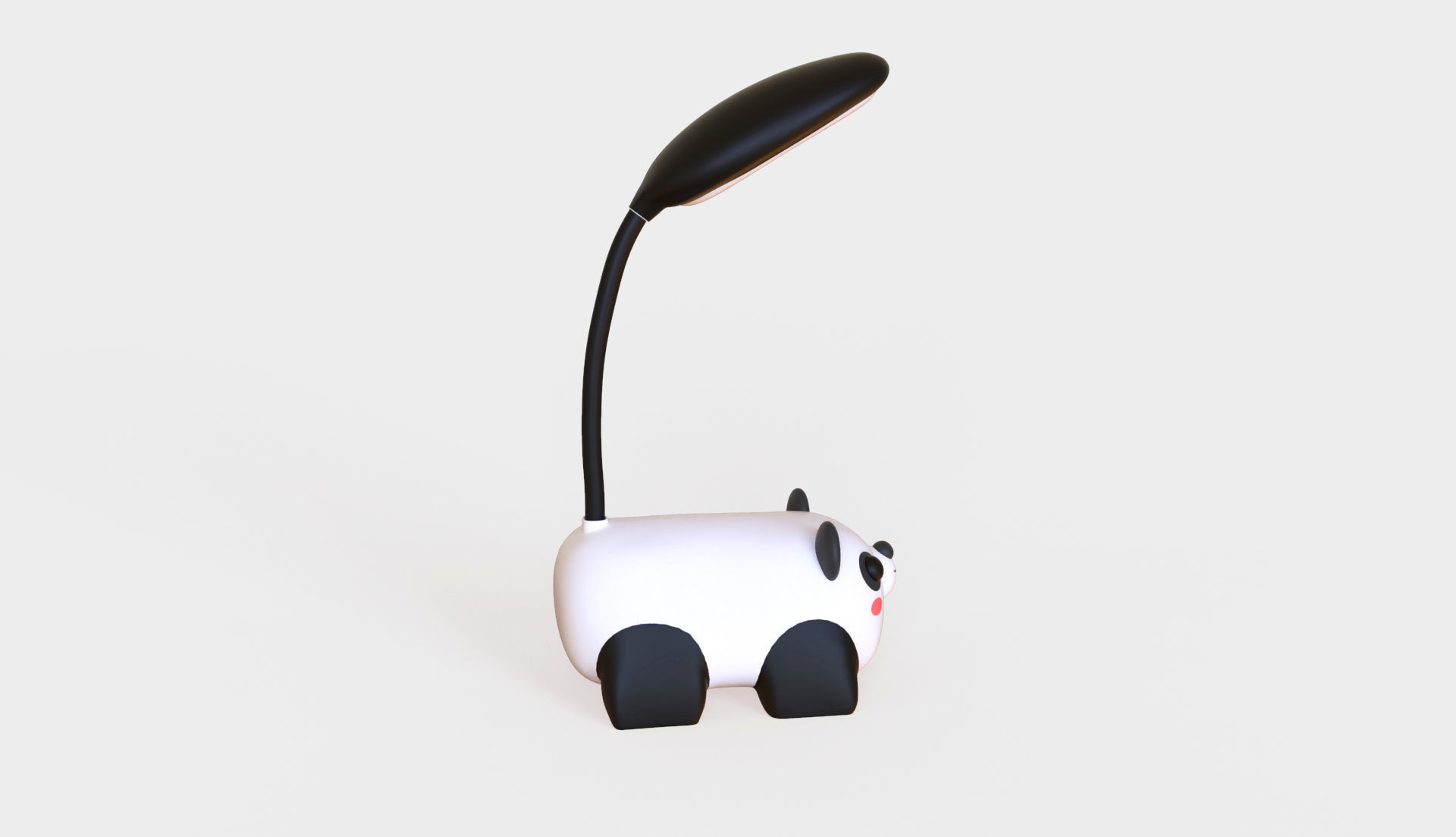 Panda Desk Lamp Low-poly 3D model_3
