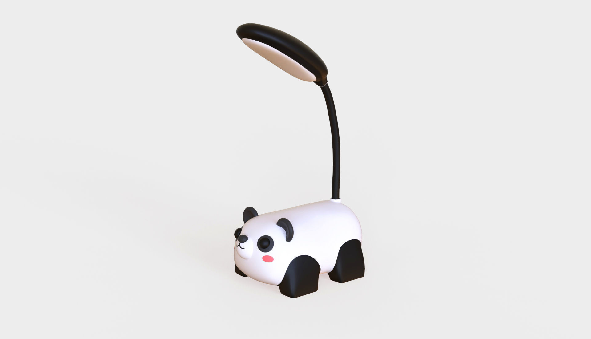 Panda Desk Lamp Low-poly 3D model_1