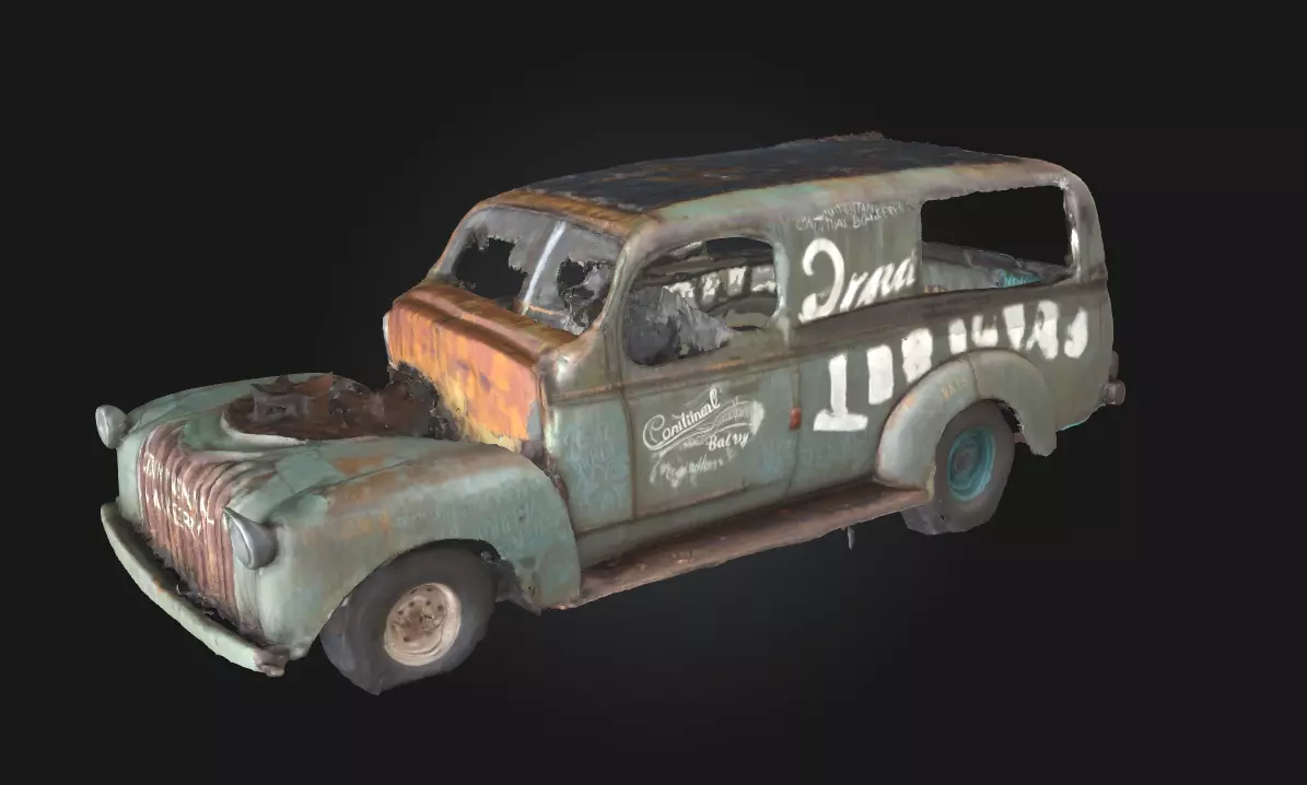 Rusty Bakers Delivery A Crumbling Slice of History 3D model_0