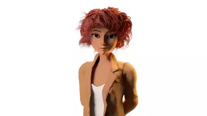 Teen Girl 3d rigged mesh for animation 3D model