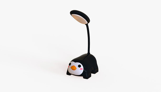 Penguin Desk Lamp Low-poly 3D model