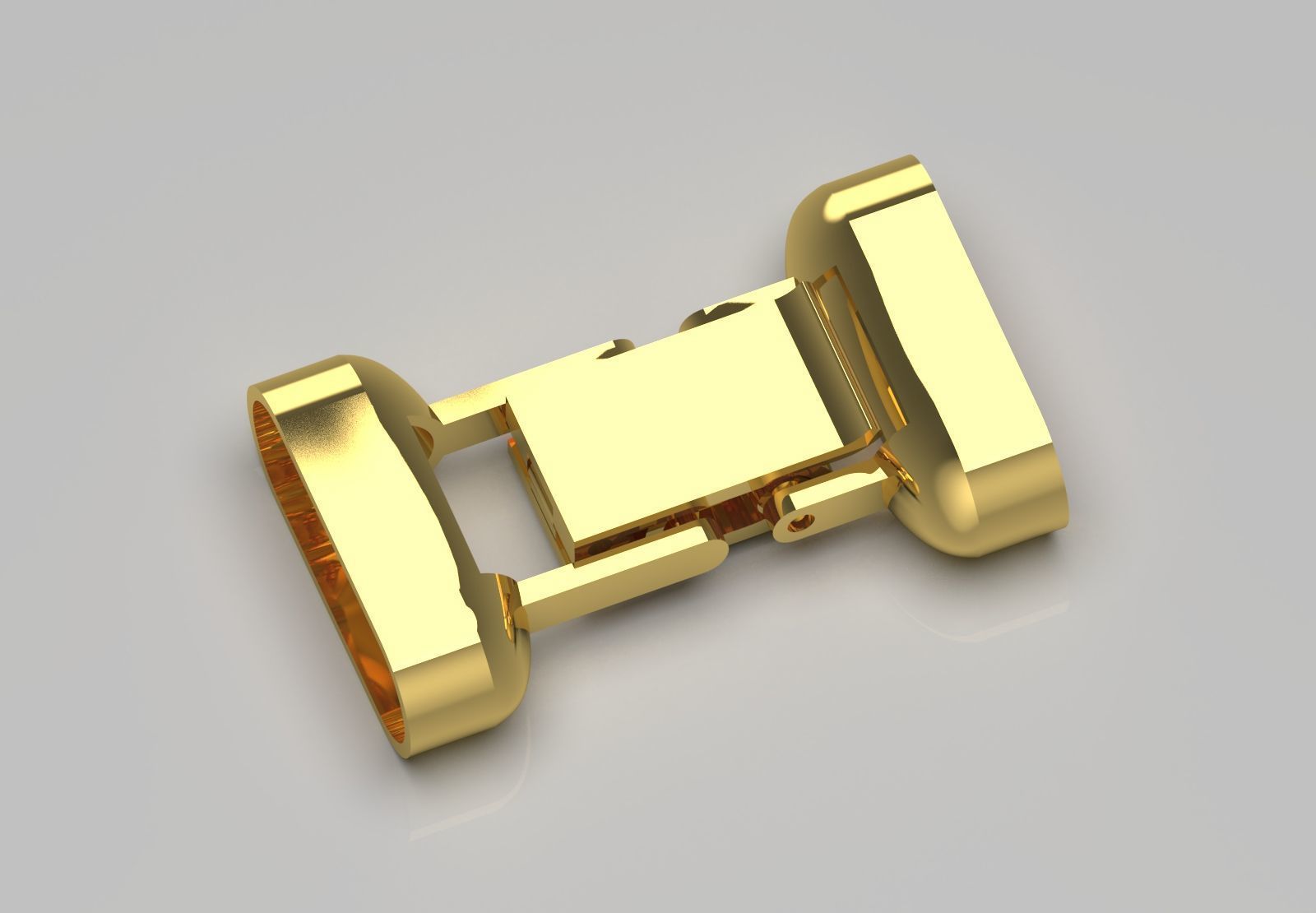 Two-tone gold box bracelet lock model gl0010 3D print model_13