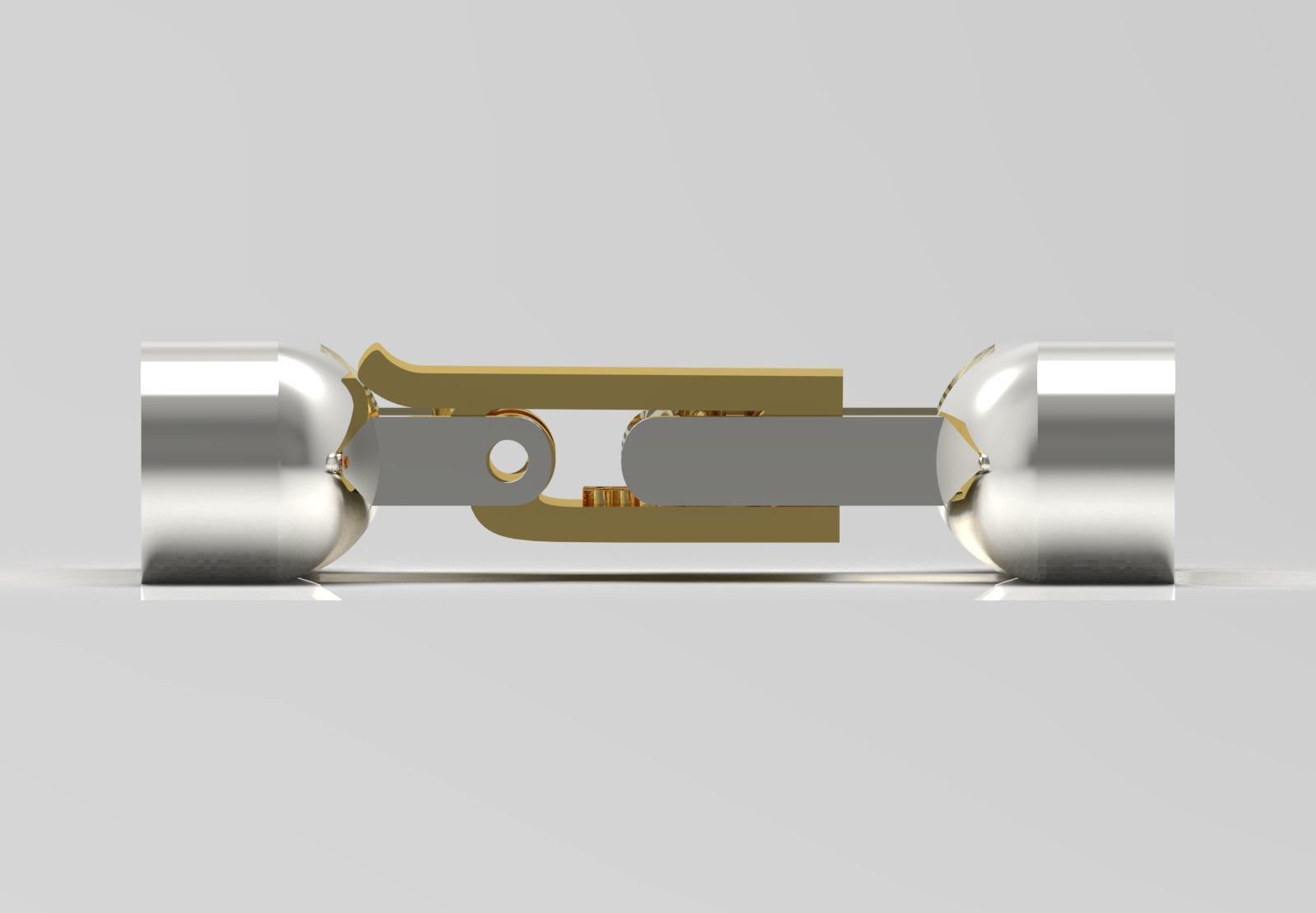 Two-tone gold box bracelet lock model gl0010 3D print model_2