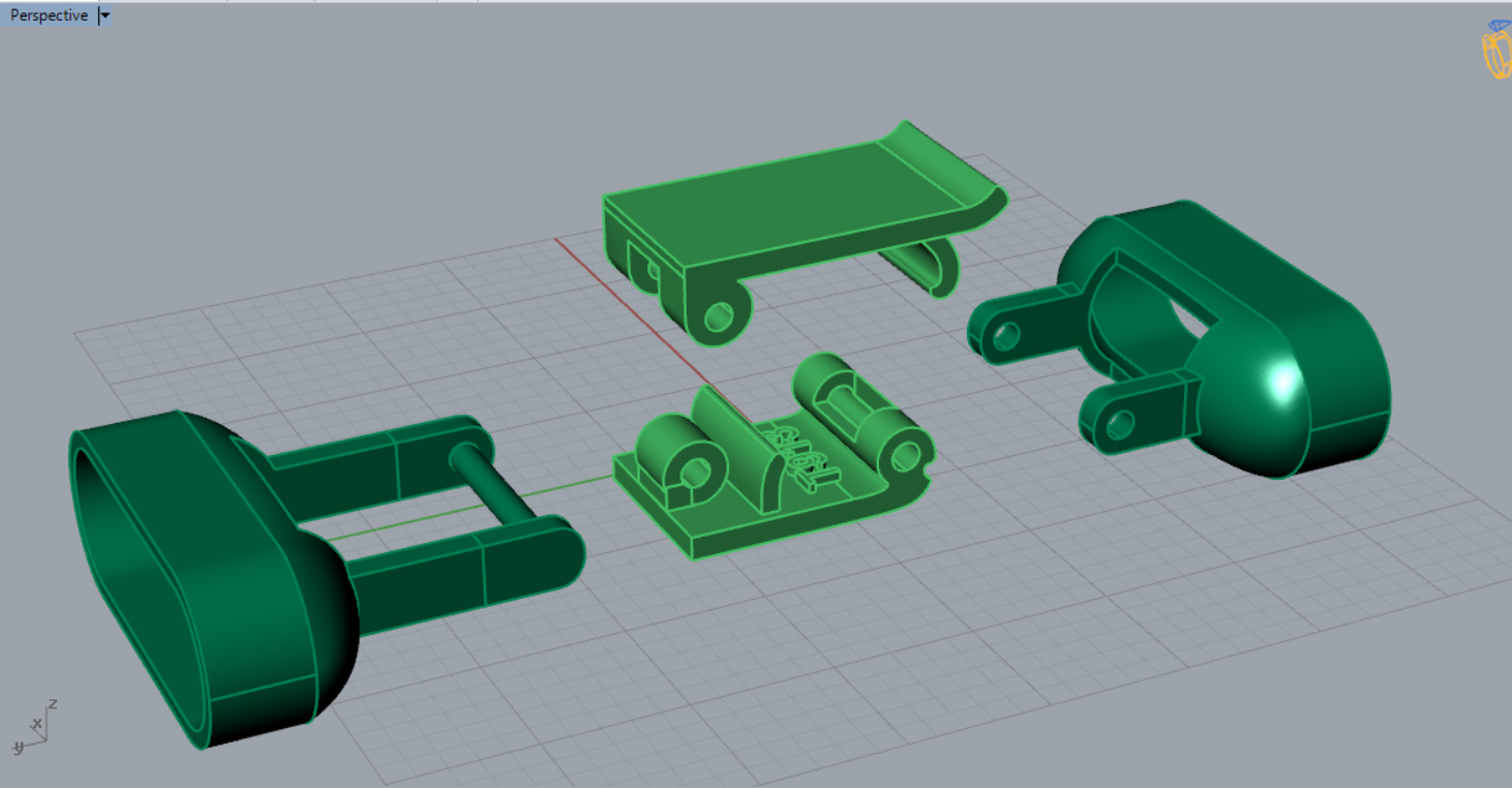 Two-tone gold box bracelet lock model gl0010 3D print model_5