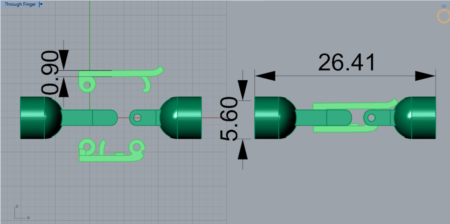 Two-tone gold box bracelet lock model gl0010 3D print model_11