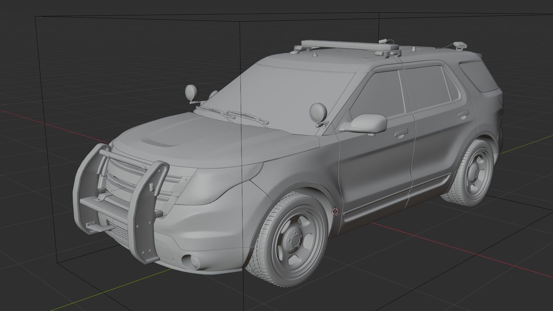 American SUV Police Car 3D model_14