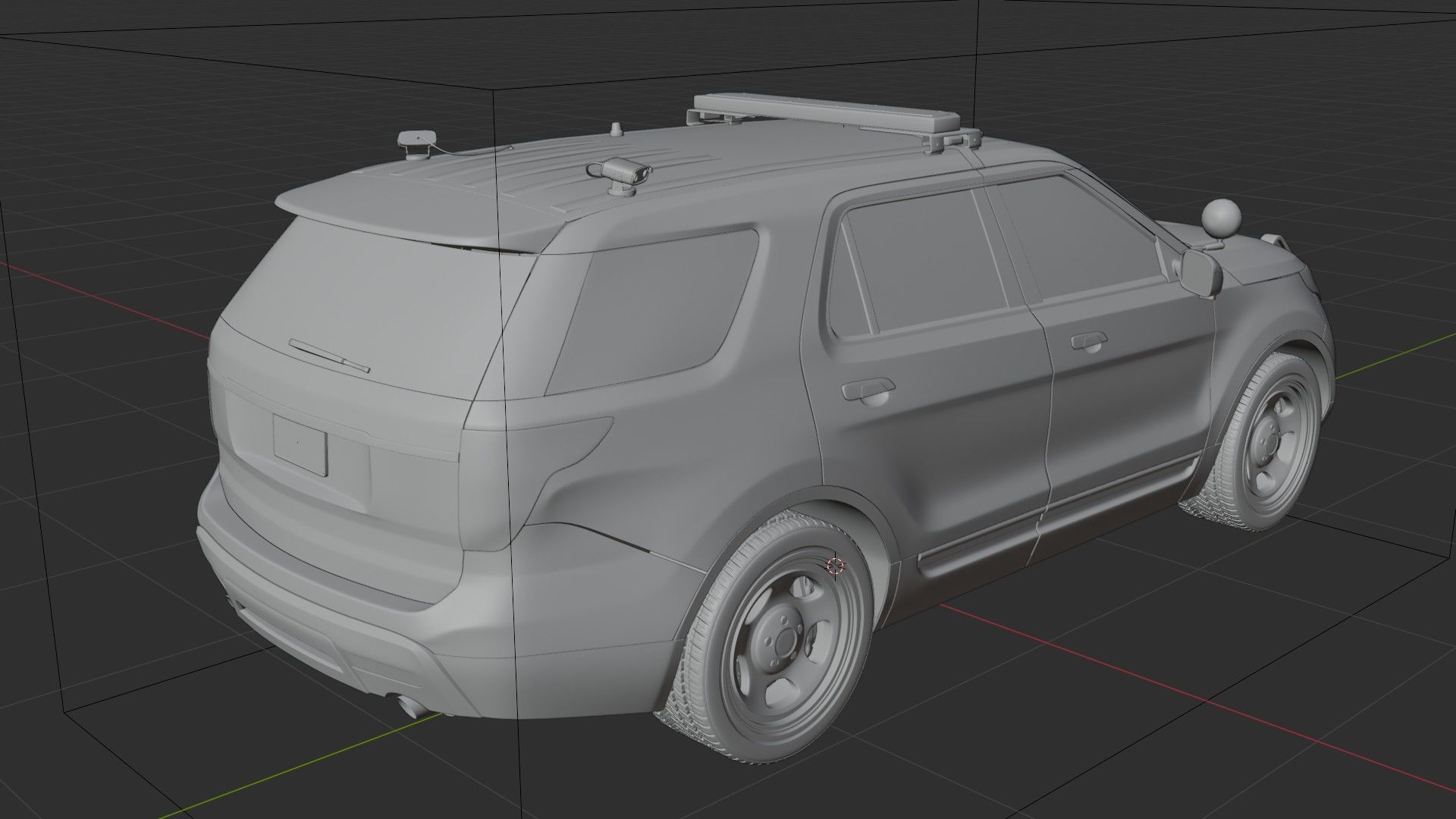 American SUV Police Car 3D model_15