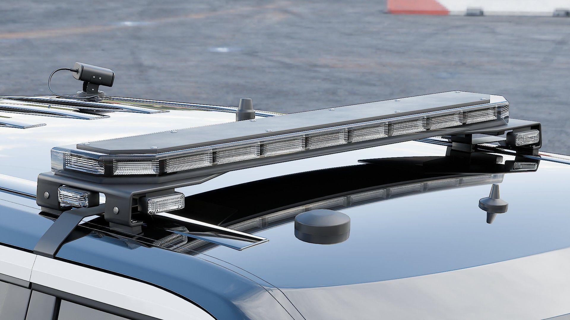 American SUV Police Car 3D model_12