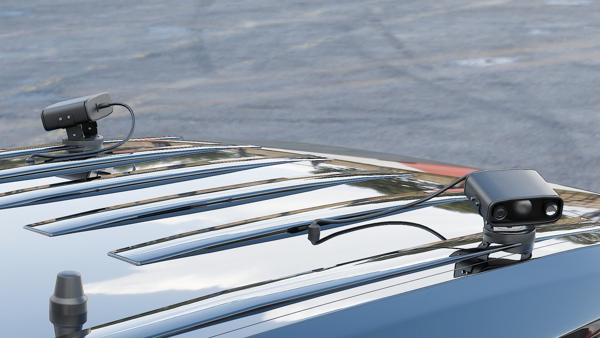 American SUV Police Car 3D model_13