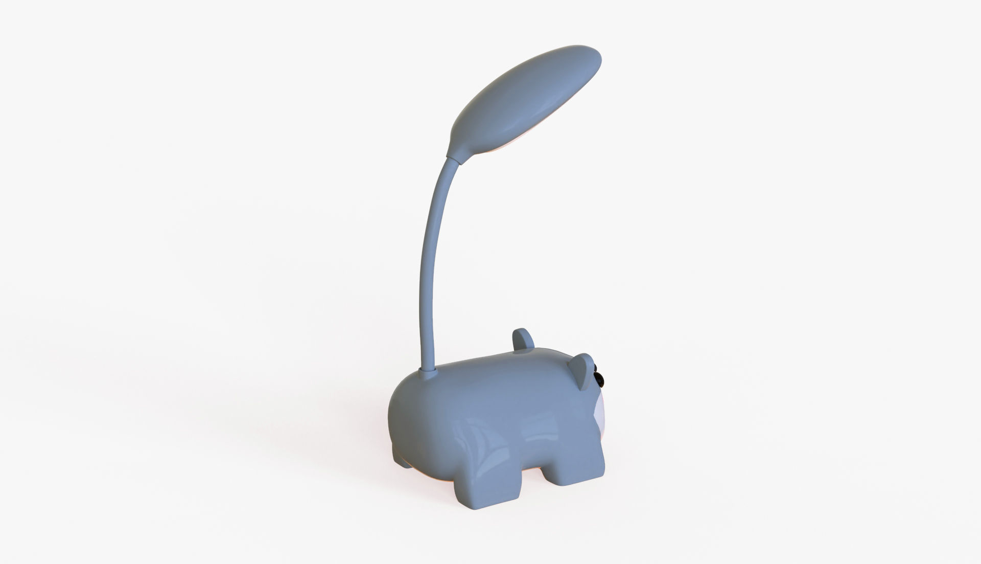Wolf Desk Lamp Low-poly 3D model_3