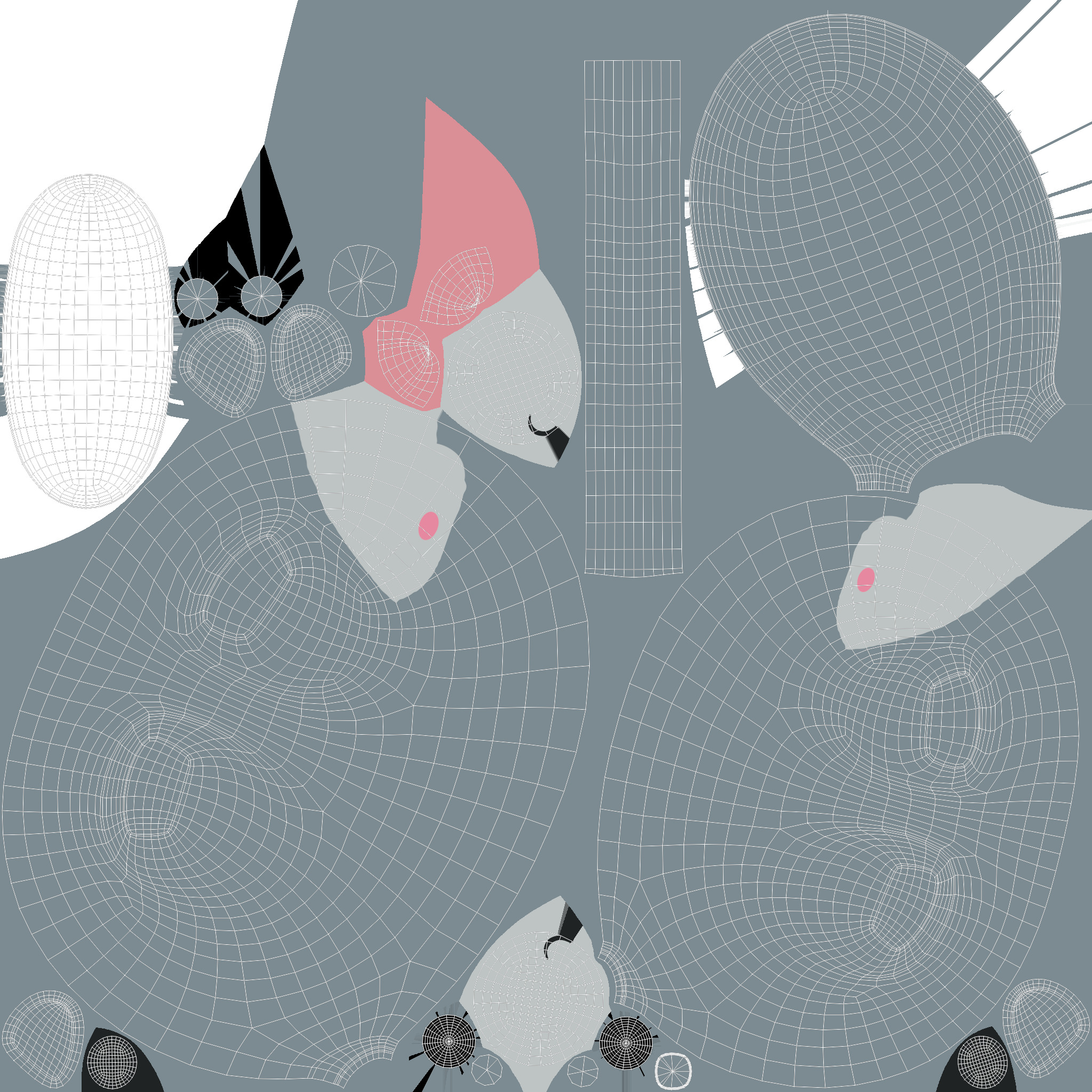 Wolf Desk Lamp Low-poly 3D model_8