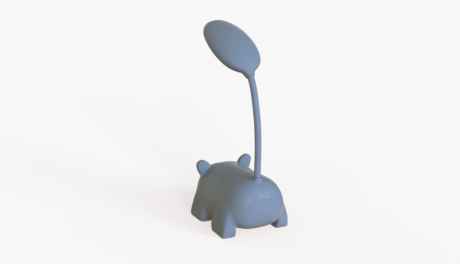 Wolf Desk Lamp Low-poly 3D model_2