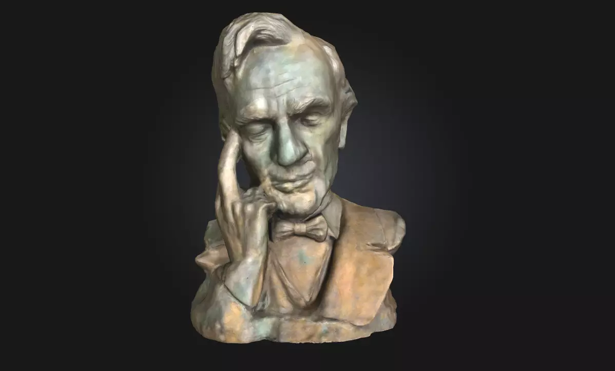 Thoughtful Statue The Silence of Stone 3D model