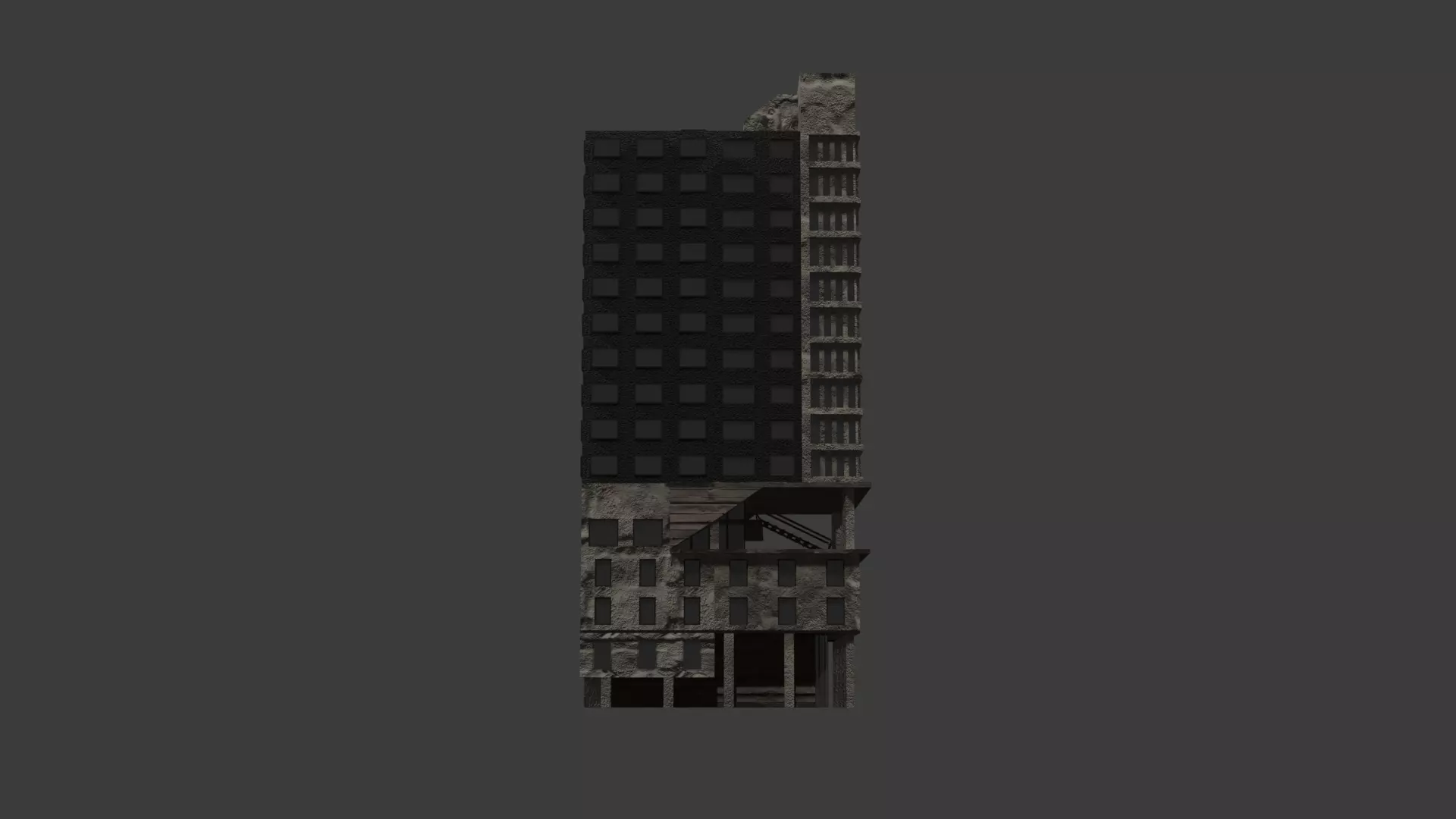 Hotel con Balcon  3D model_2