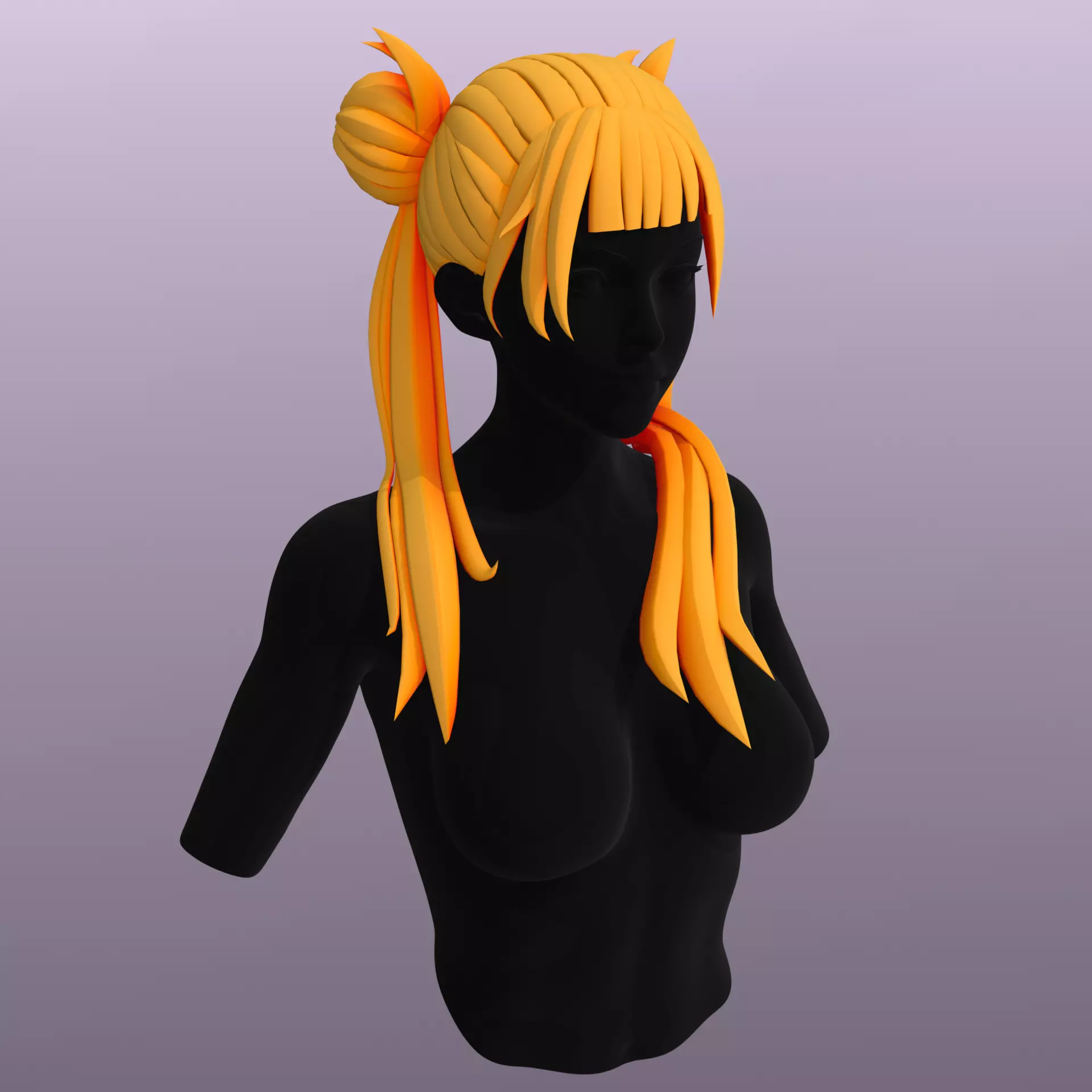 Stylized Hair 04 Low-poly 3D model