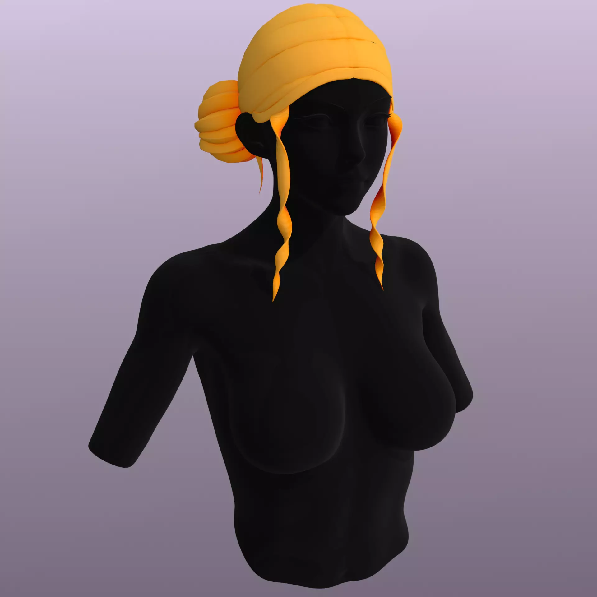 Stylized Hair 05 Low-poly 3D model