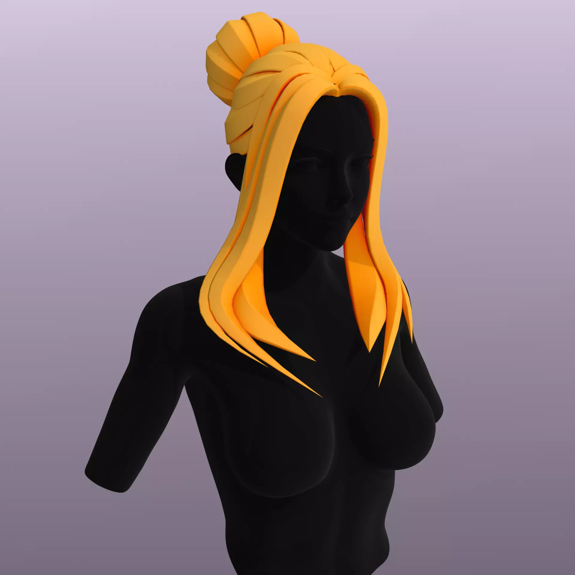 Stylized Hair 06 Low-poly 3D model