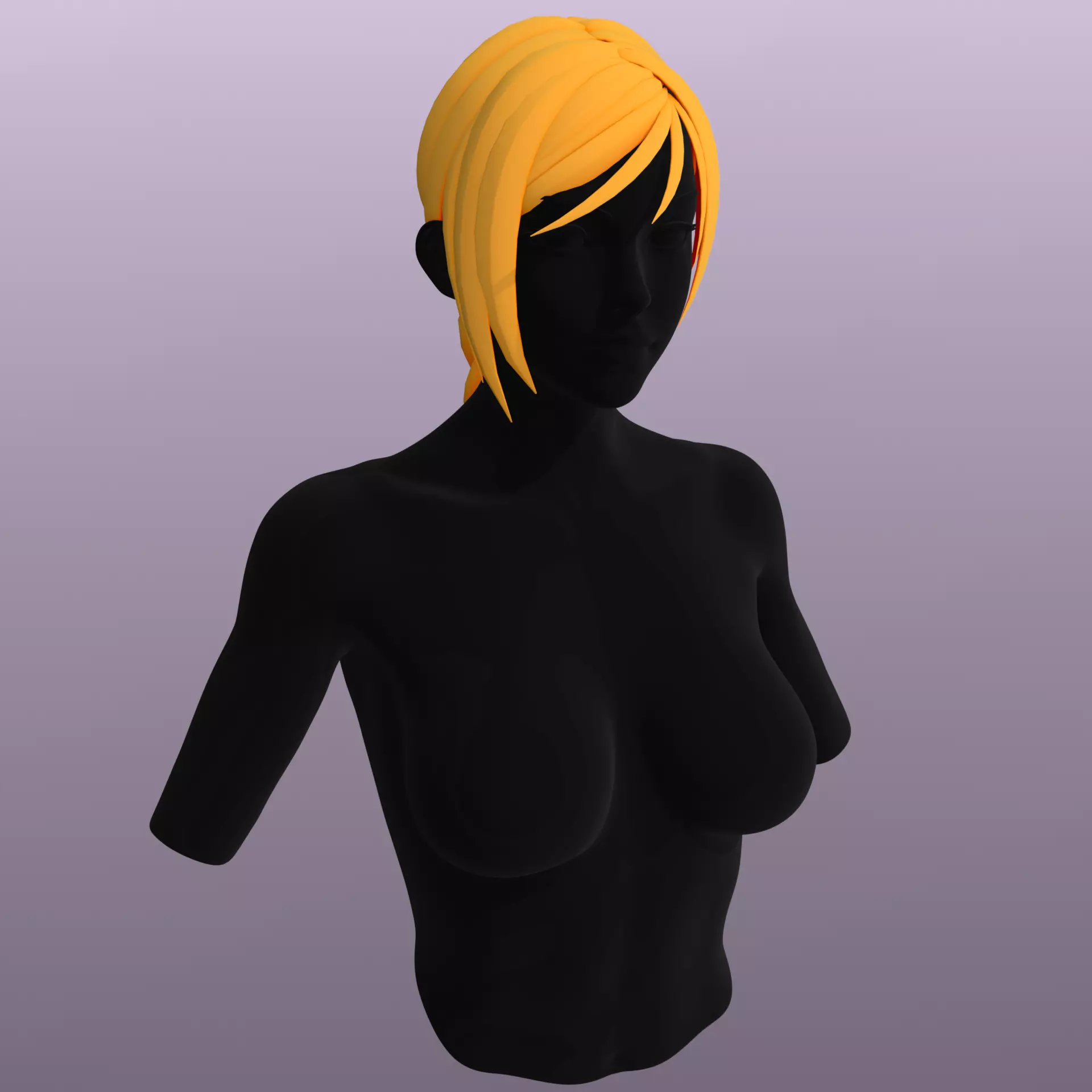 Stylized Hair 07 Low-poly 3D model