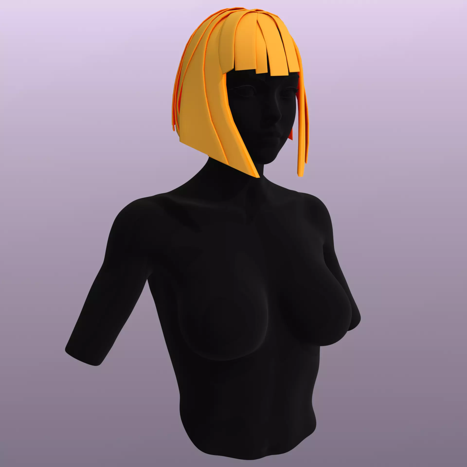 Stylized Hair 09 Low-poly 3D model