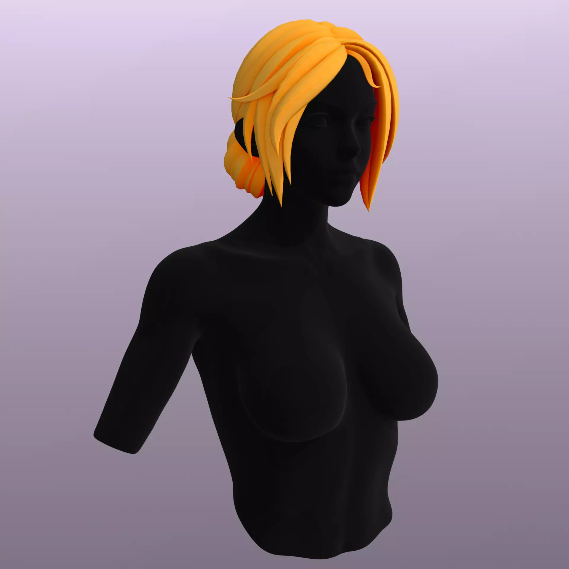 Stylized Hair 010 Low-poly 3D model