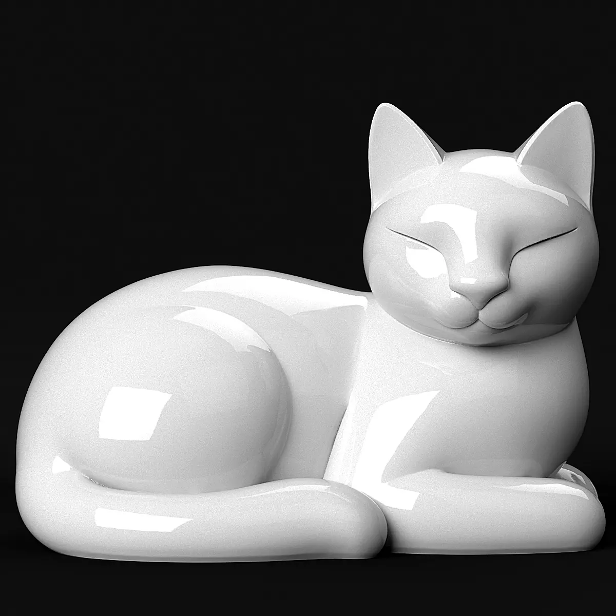 Lying Cat 3D print model_0