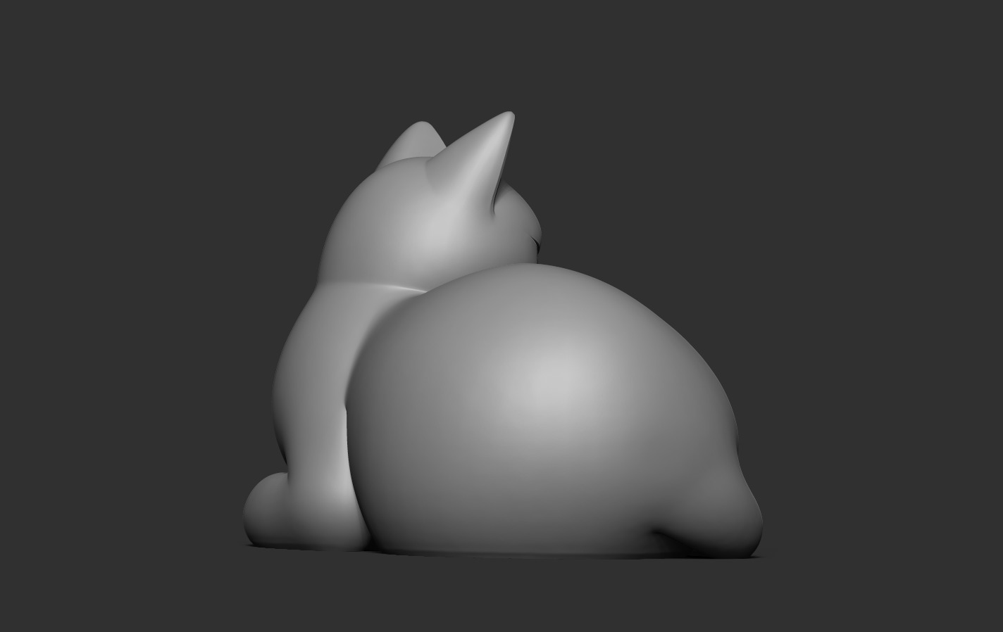 Lying Cat 3D print model_15