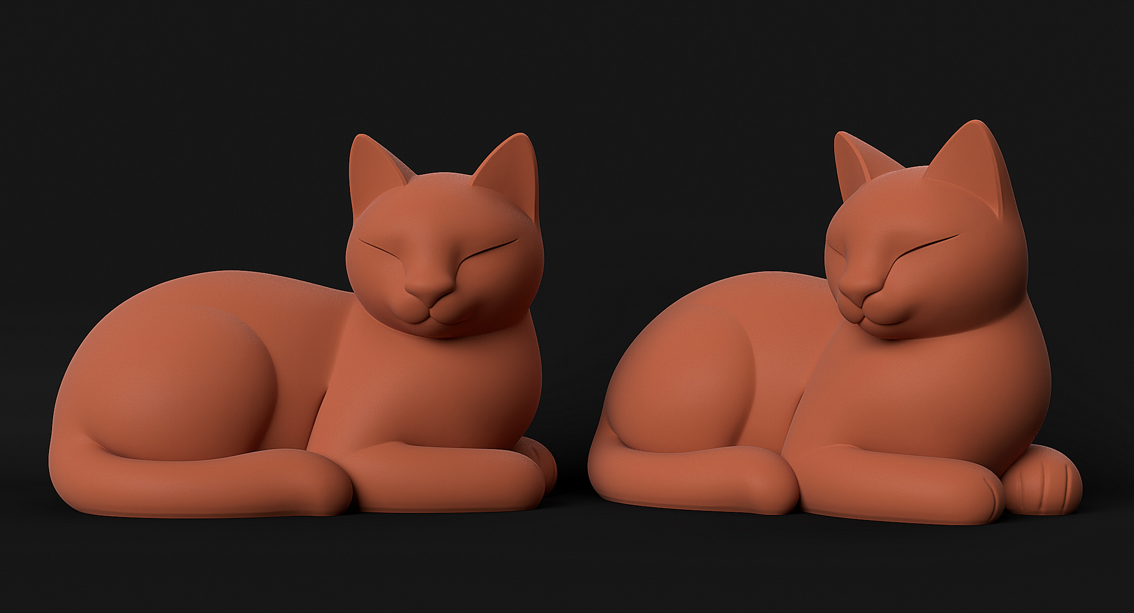 Lying Cat 3D print model_9