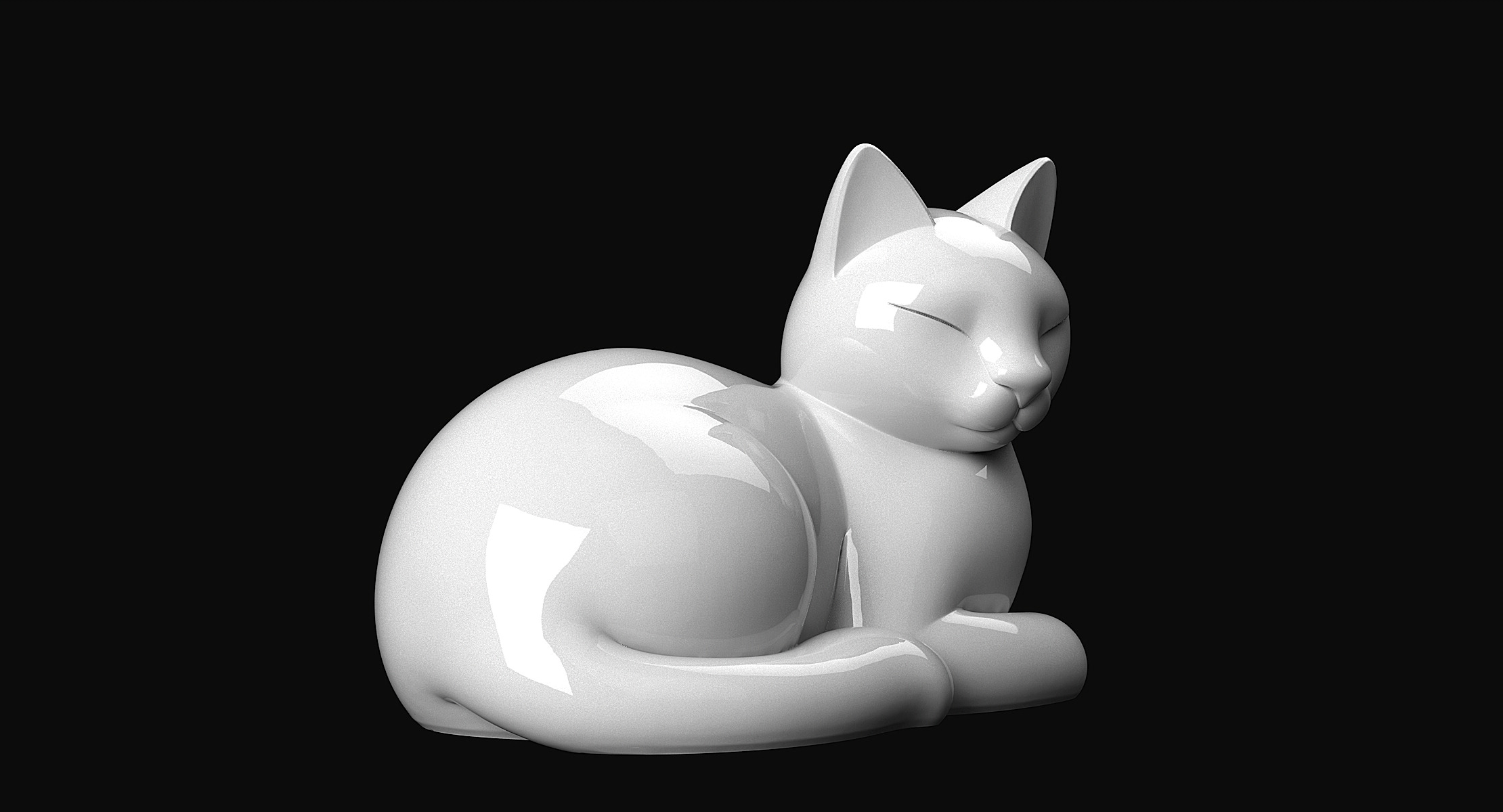 Lying Cat 3D print model_7