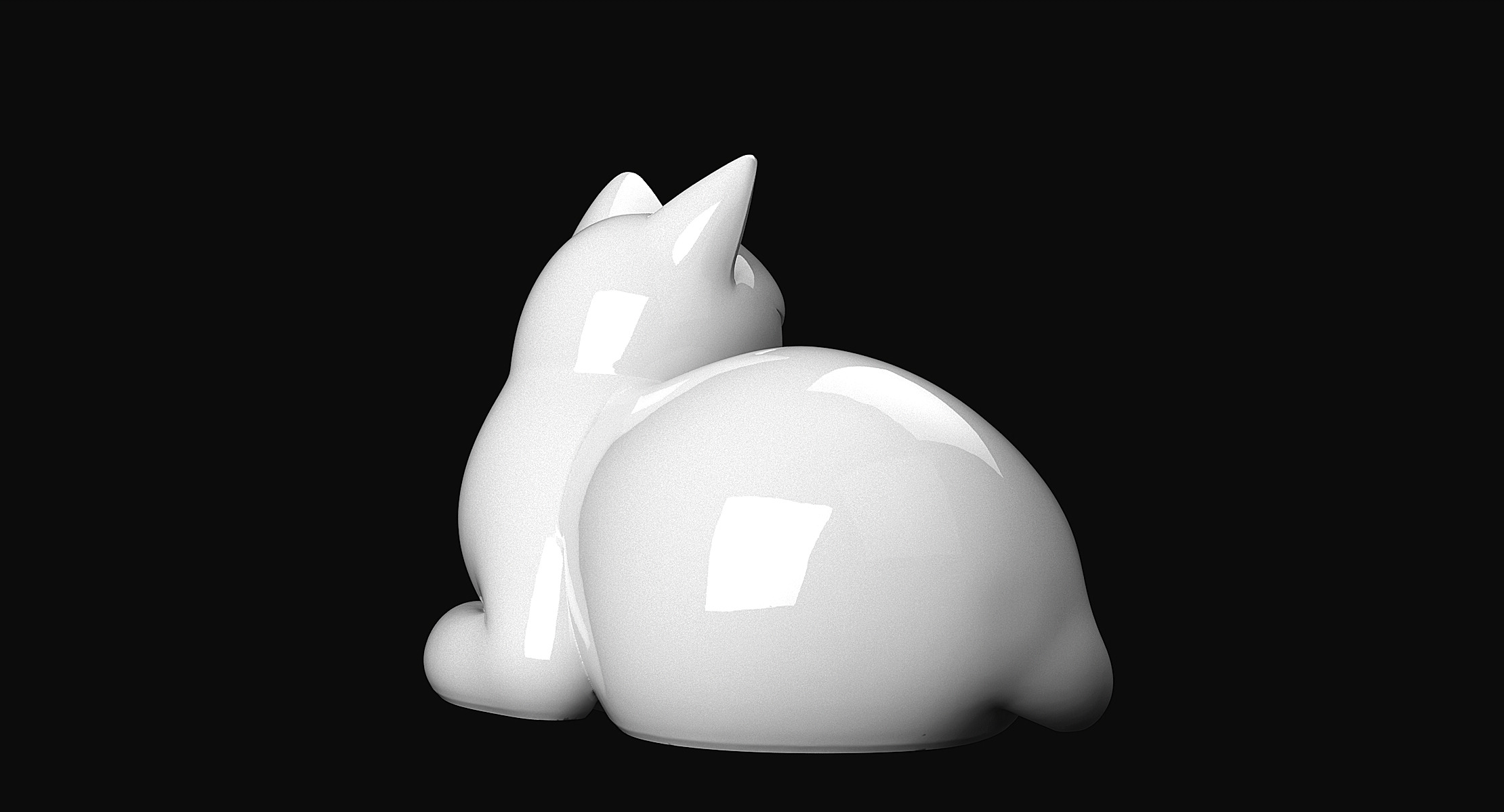 Lying Cat 3D print model_5