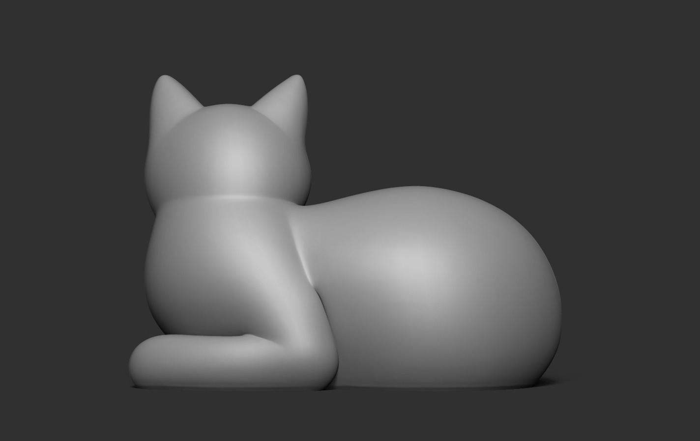Lying Cat 3D print model_14