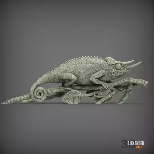 Chameleon Jackson 3D print model