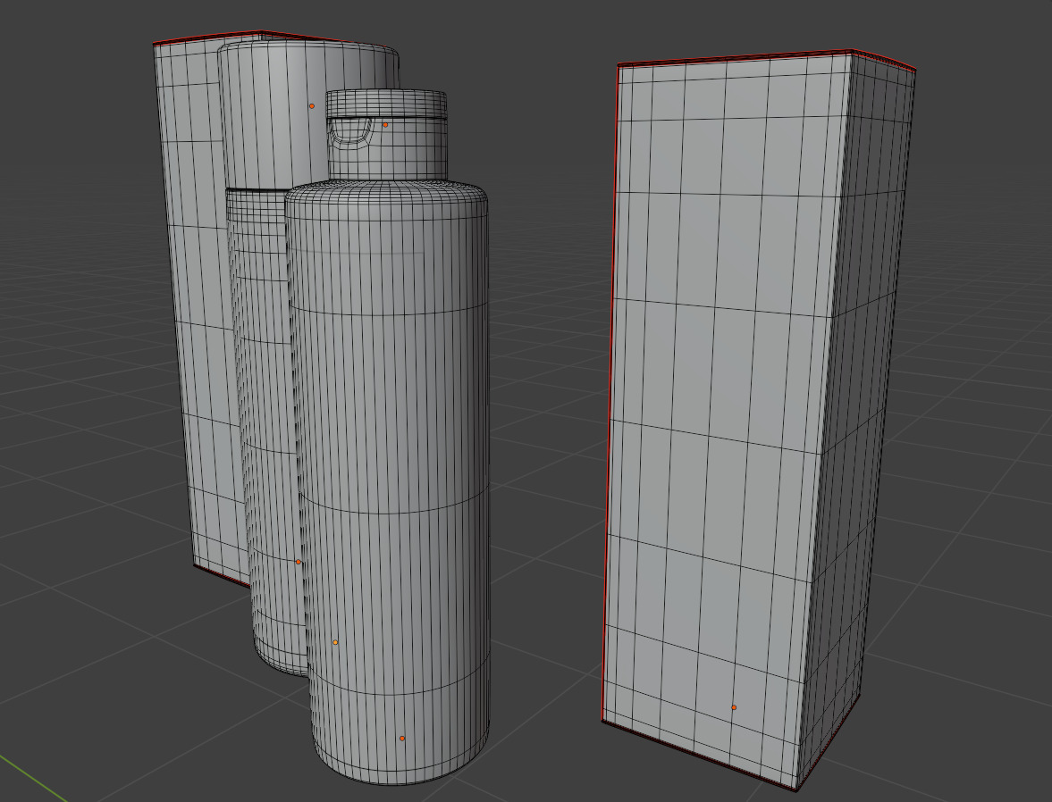 Toner Cleansing Water Bottle 3D Models Cosmetic Packaging Low-poly 3D model_8