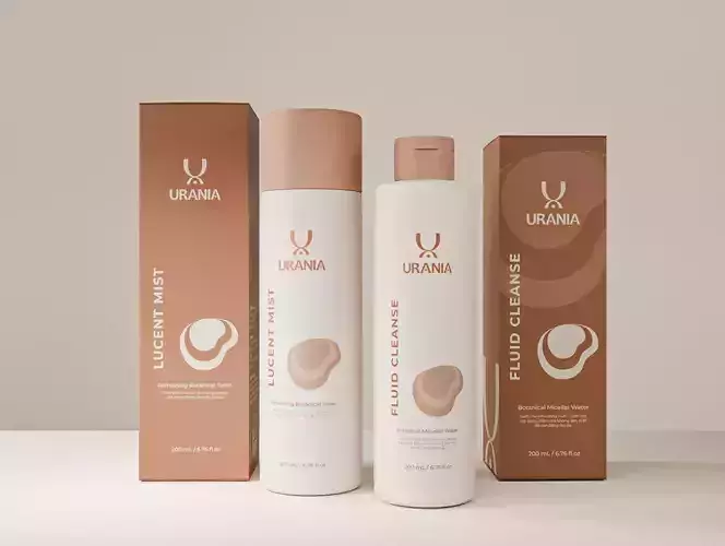 Toner Cleansing Water Bottle 3D Models Cosmetic Packaging Low-poly 3D model