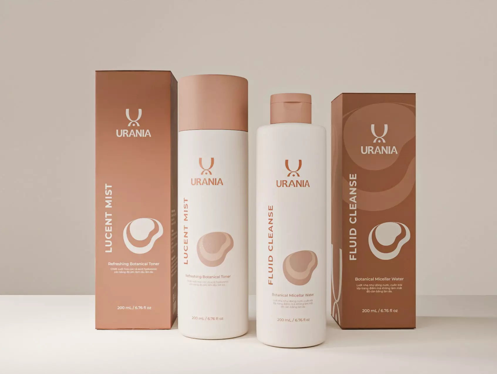 Toner Cleansing Water Bottle 3D Models Cosmetic Packaging Low-poly 3D model_0