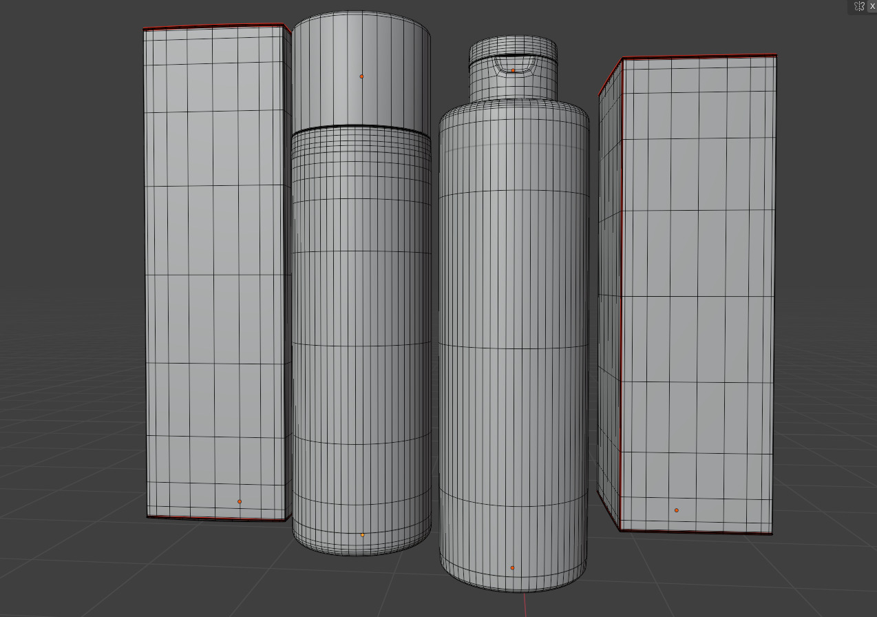 Toner Cleansing Water Bottle 3D Models Cosmetic Packaging Low-poly 3D model_6