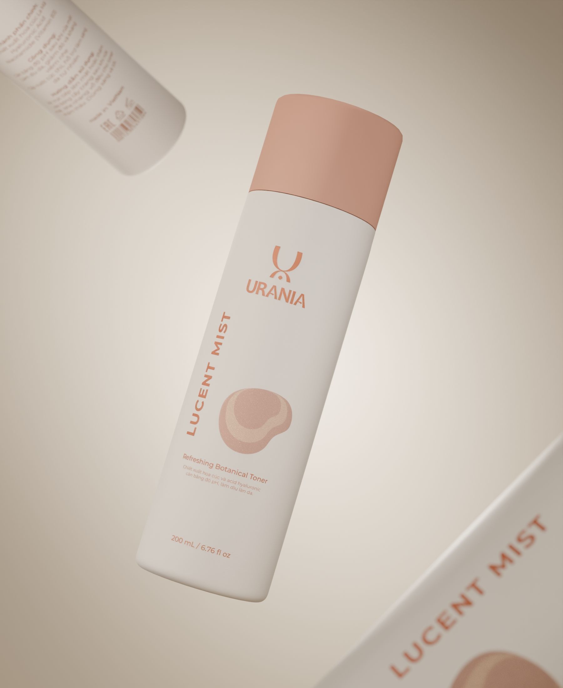 Toner Cleansing Water Bottle 3D Models Cosmetic Packaging Low-poly 3D model_3