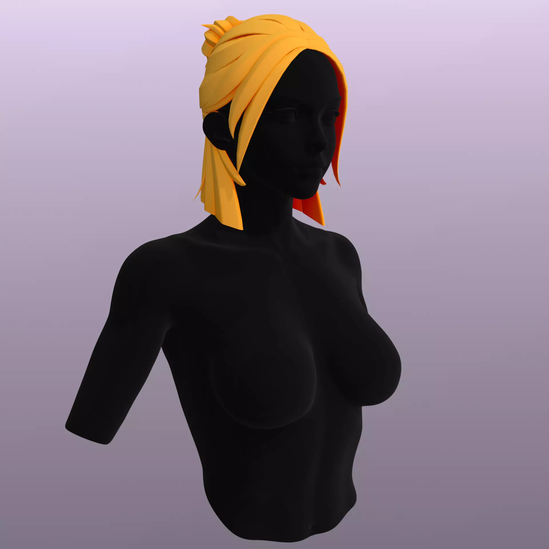 Stylized Hair 011 Low-poly 3D model