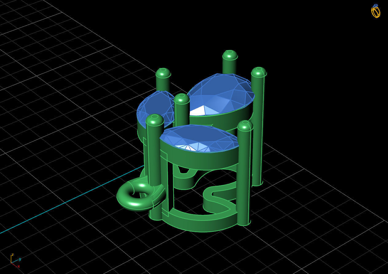 Triangle pendant 3D print model_6