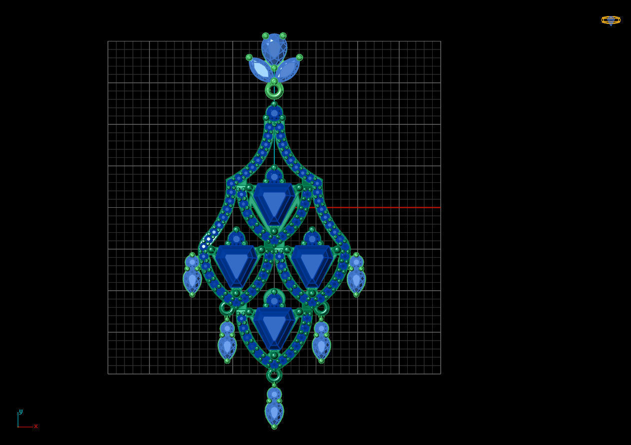Triangle pendant 3D print model_3