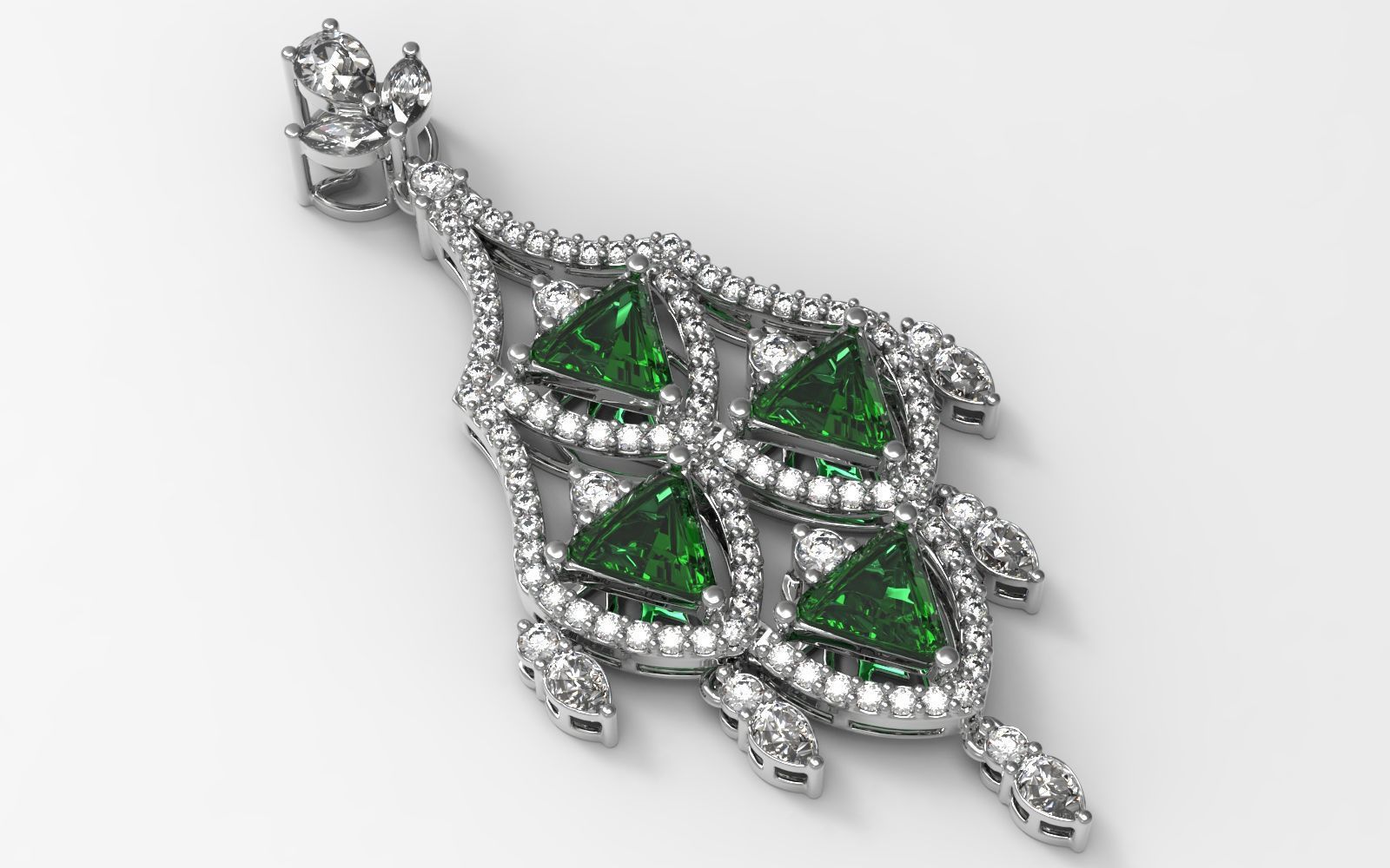 Triangle pendant 3D print model_1