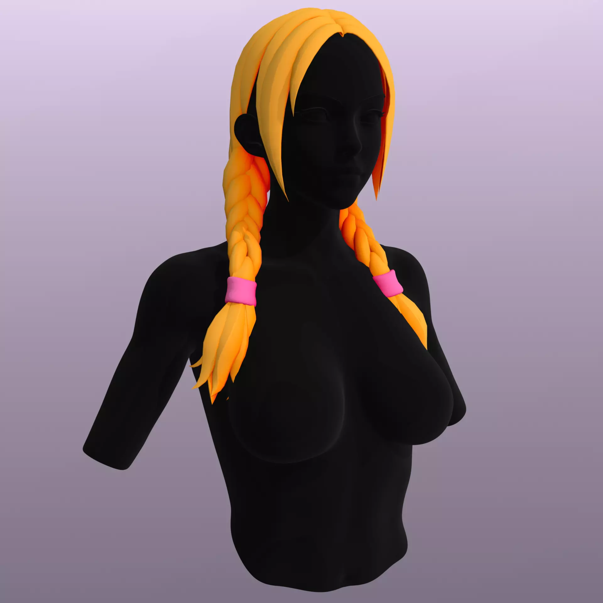 Stylized Hair 12 Low-poly 3D model