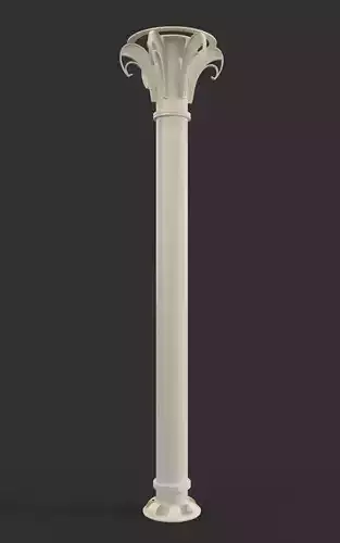 Metal Column with Wrought Decoration