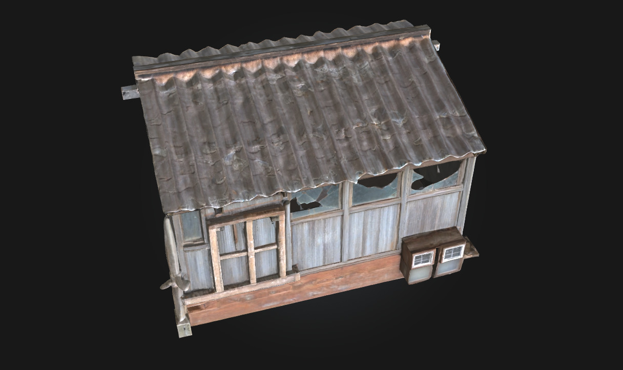Weathered Shack Shelter of Time 3D model_4