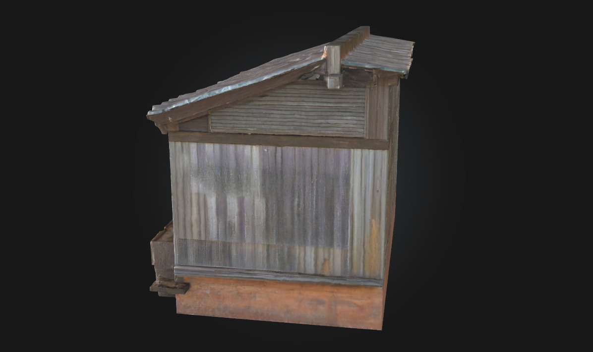 Weathered Shack Shelter of Time 3D model_3
