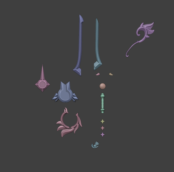 Divewing Keychain cosplay Keyblade 3D print model_7