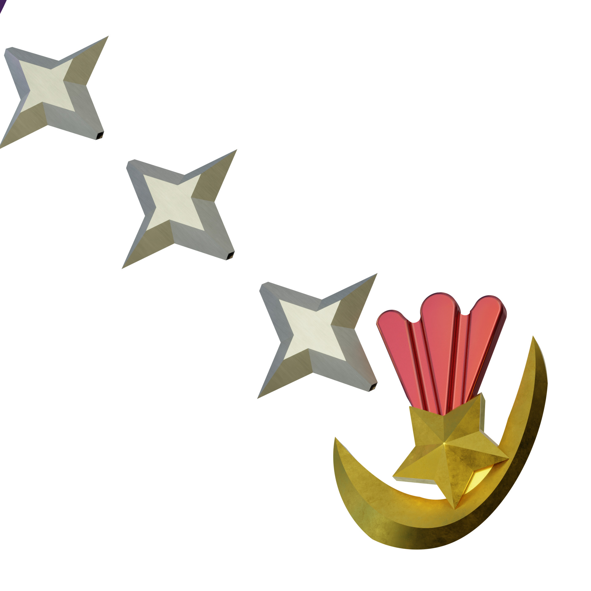 Divewing Keychain cosplay Keyblade 3D print model_4