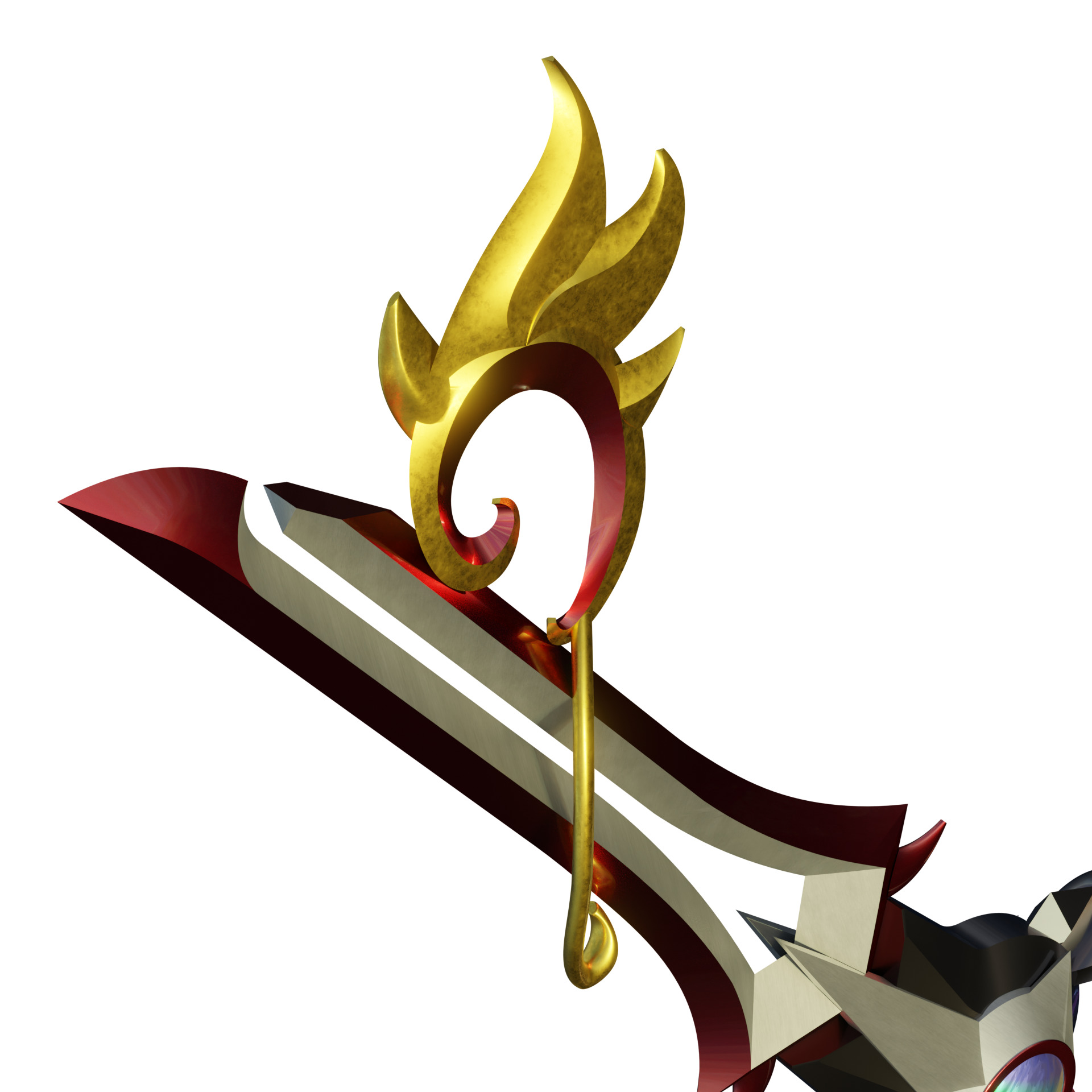 Divewing Keychain cosplay Keyblade 3D print model_5