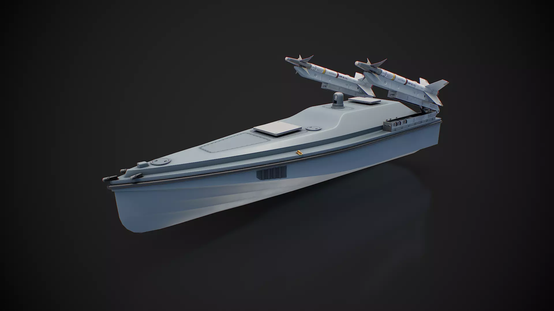 Multi purpose Unmanned Surface Vessel Magura Low-poly 3D model_0