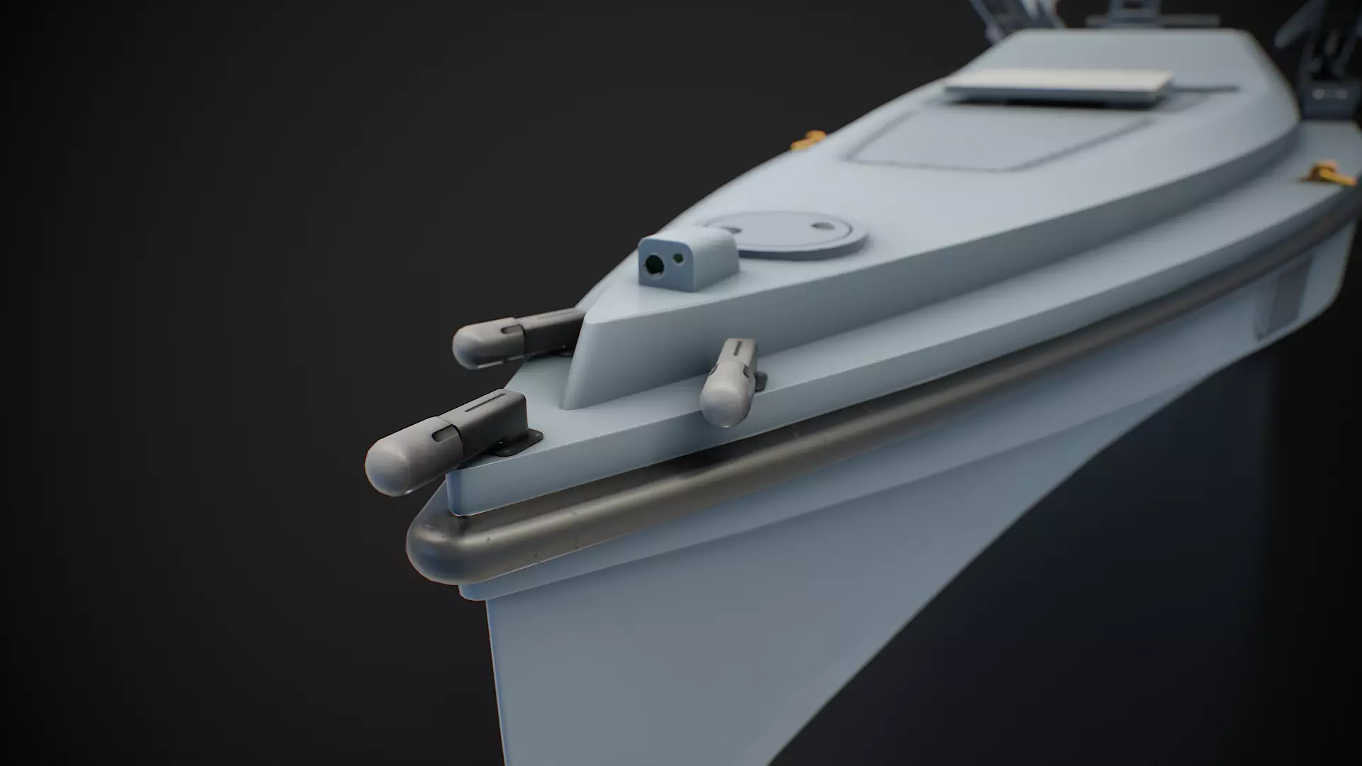 Multi purpose Unmanned Surface Vessel Magura Low-poly 3D model_12