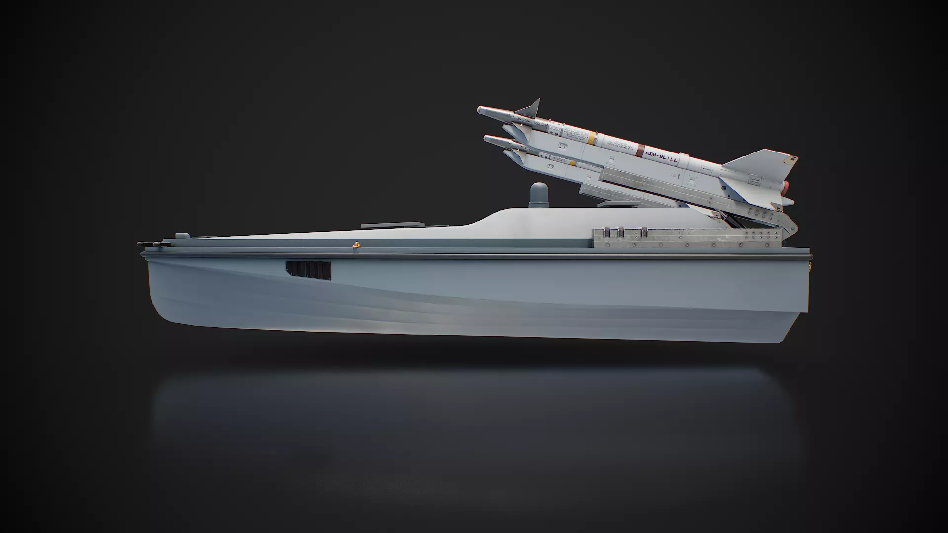 Multi purpose Unmanned Surface Vessel Magura Low-poly 3D model_10